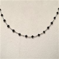 Collana Fanton Gioielli Uomo COLLANE ORO in Oro bianco Diamante DIAMANTI NERI_52